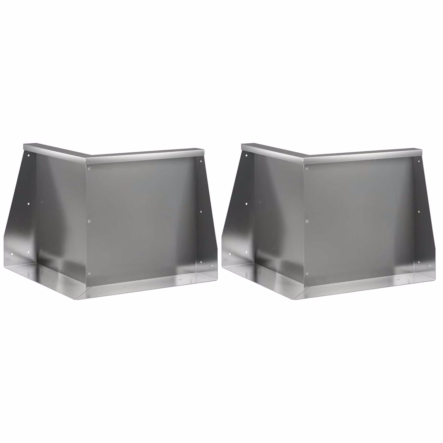 Set di 2 pezzi di aiuole rialzate vidaXL in acciaio zincato color argento, L 50 x P 50 x H 40 cm