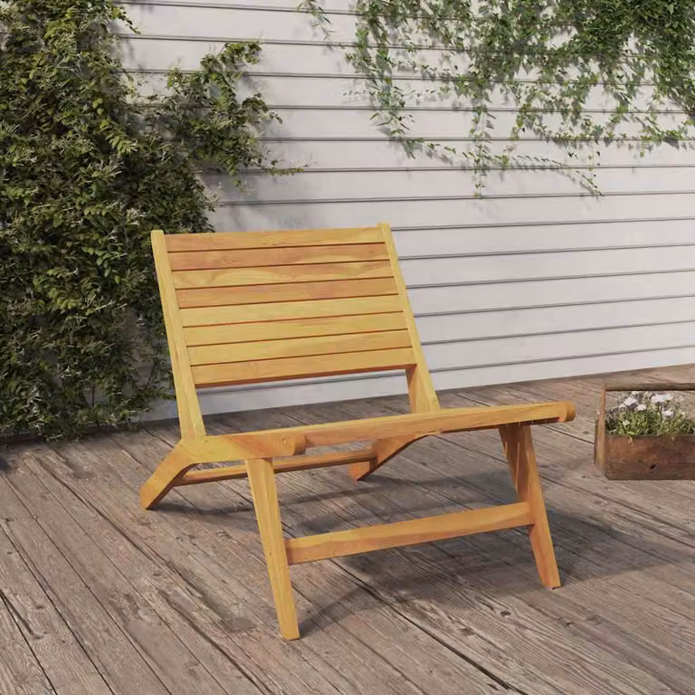 Sedia pieghevole da giardino vidaXL in legno di teak marrone