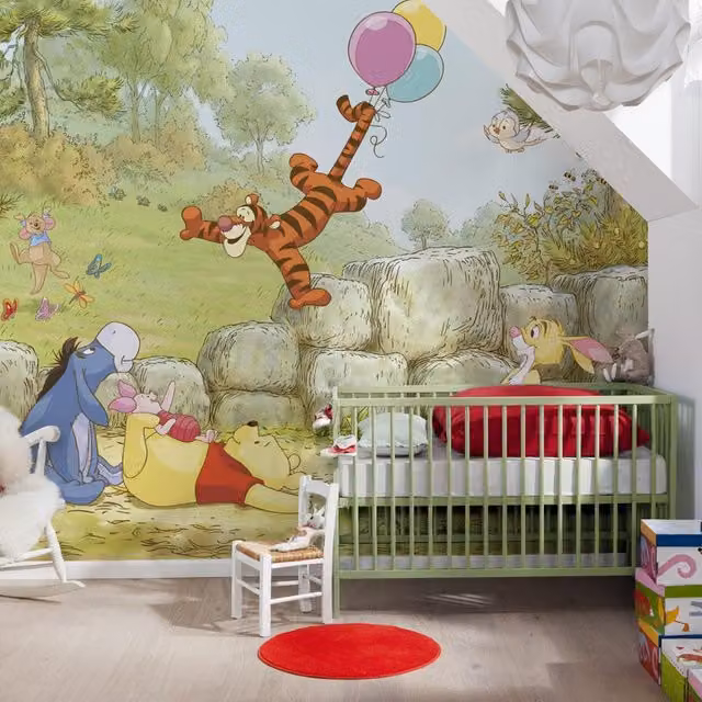 Fotomurale KOMAR Winnie balloon, Multicolore, L: 368 cm, H: 254 cm