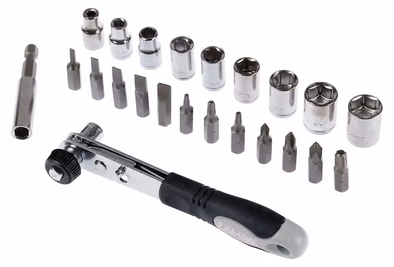 Set cricchetto Lampa con inserti e bussole 23pz