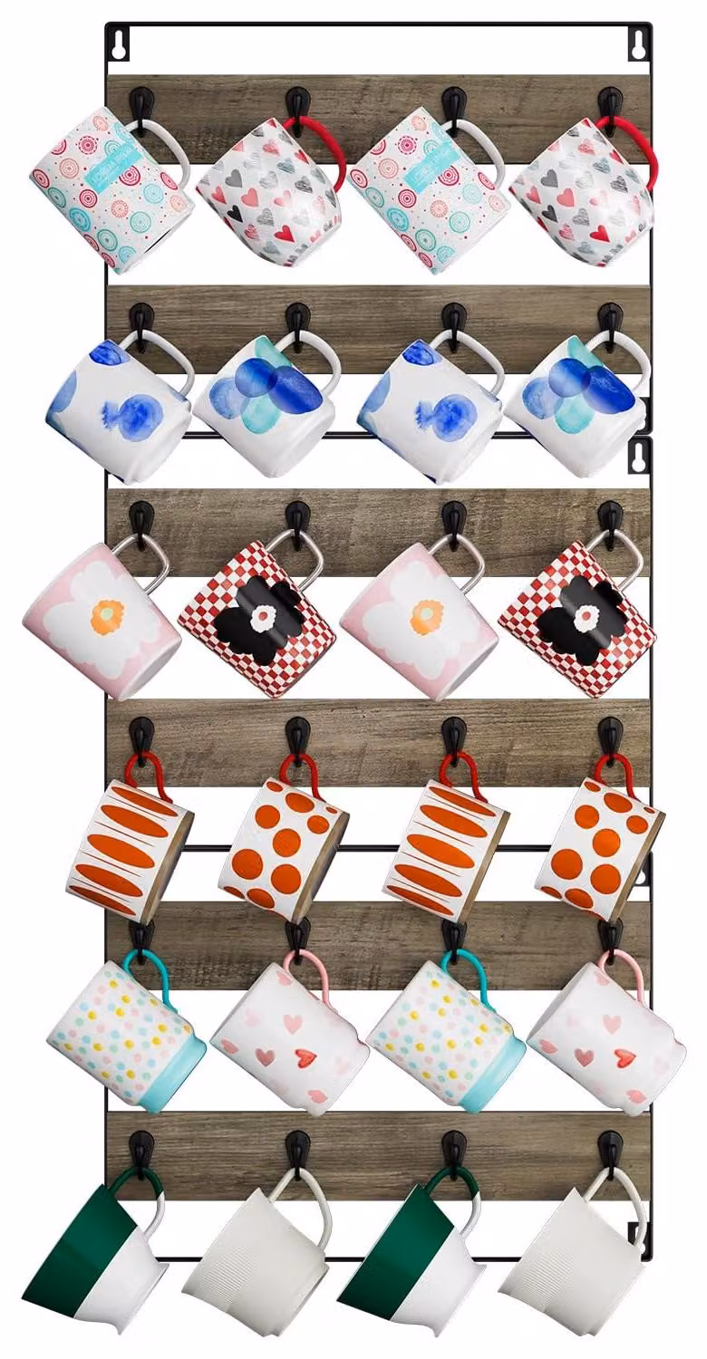 Solidchoice - Set di 3 portabicchieri da parete, ideali per cucina o bar