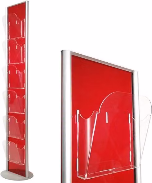 Espositore Chrome 6 o 12 tasche A4 vari colori - arancio