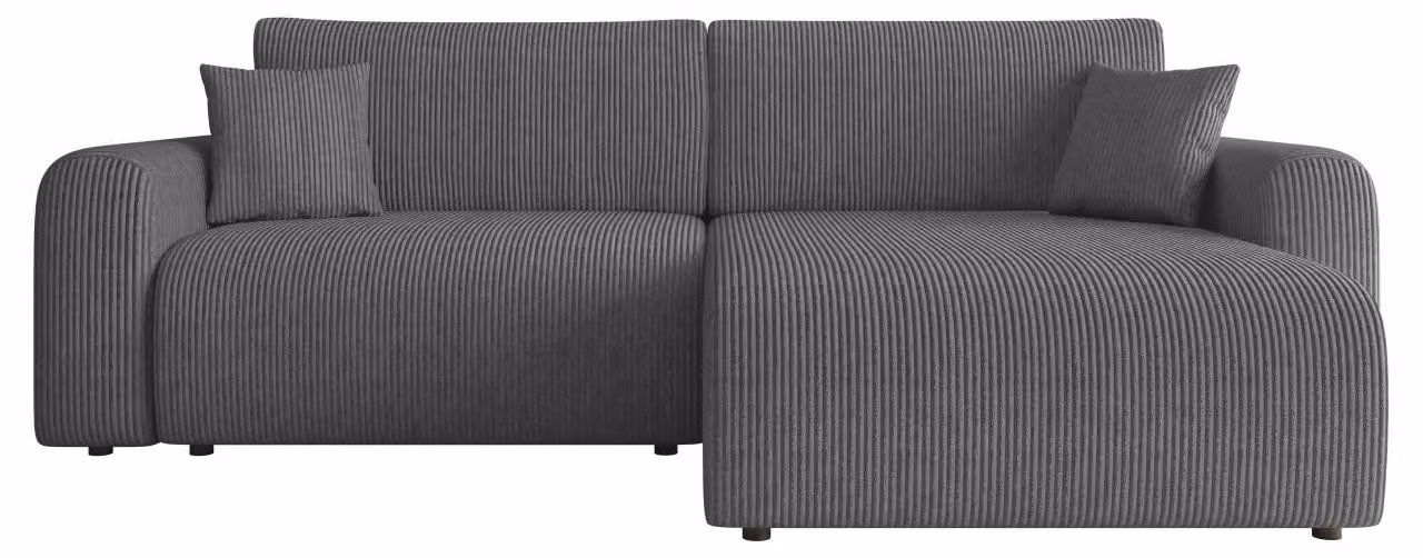 MIRJAN24 Divano angolare Floryn L Cord, angolo imbottito, divano letto a L, divano angolare con box letto (colore: Poso 22)