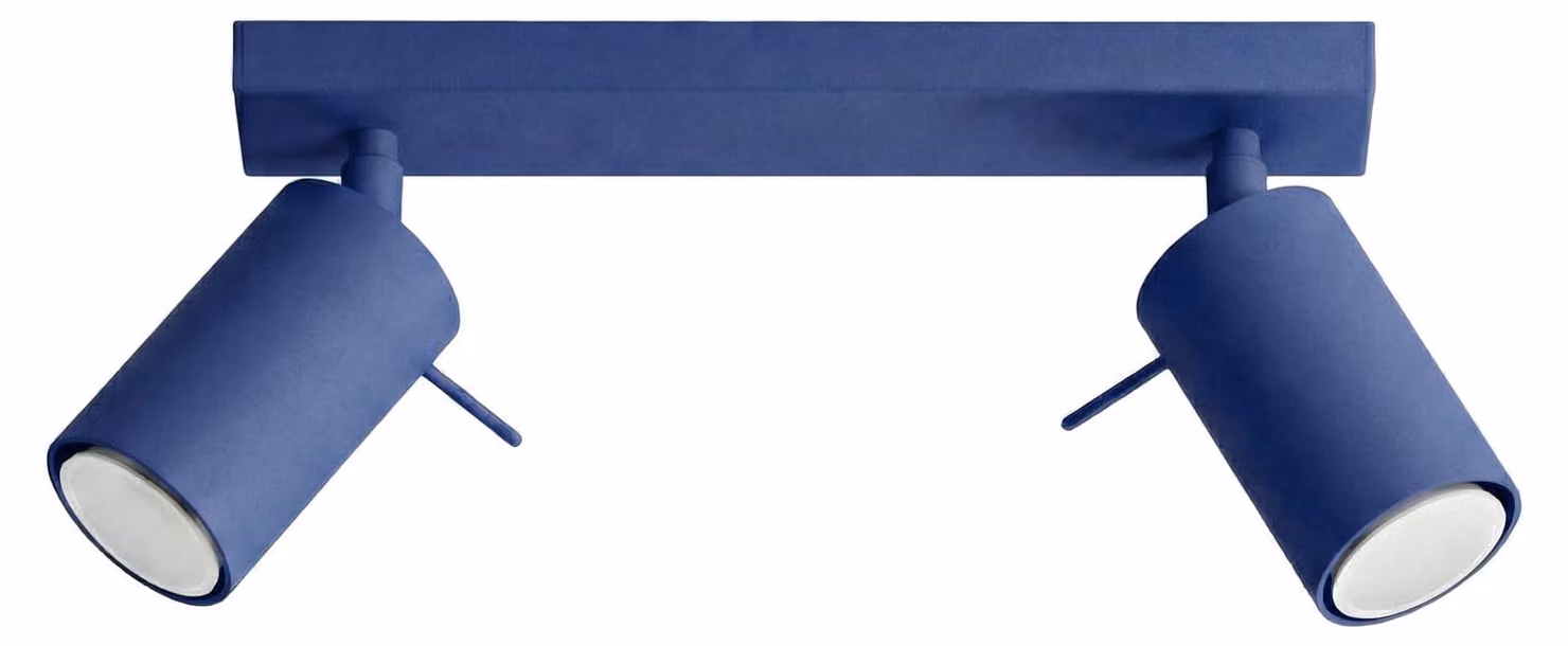 Plafoniera RING 2 blu ultramarino 2xGU10 10W acciaio 16x6x30 cm Sollux Lighting