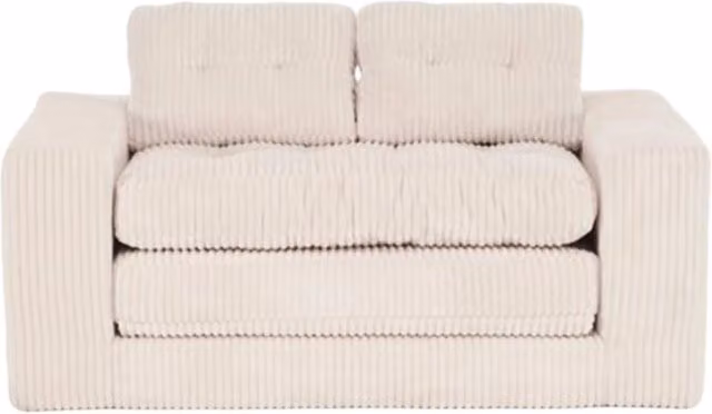 Divano letto moderno beige con struttura imbottita per soggiorno o ufficio in casa L: 102 cm, P: 38 cm, H: 38 cm