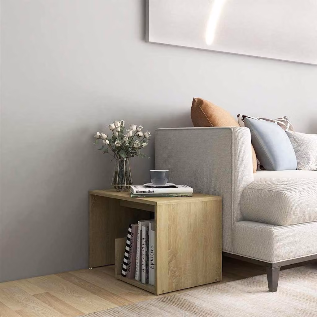 vidaXL Tavolino Moderno in Legno Multistrato e MDF, Rovere Sonoma, L/P/H: 59 x 36 x 38 cm