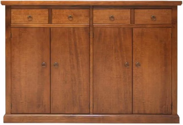 Madia credenza in legno di pino stile arte povera marrone Mobili 2G L: 160 cm, P: 35 cm, H: 110 cm – 1