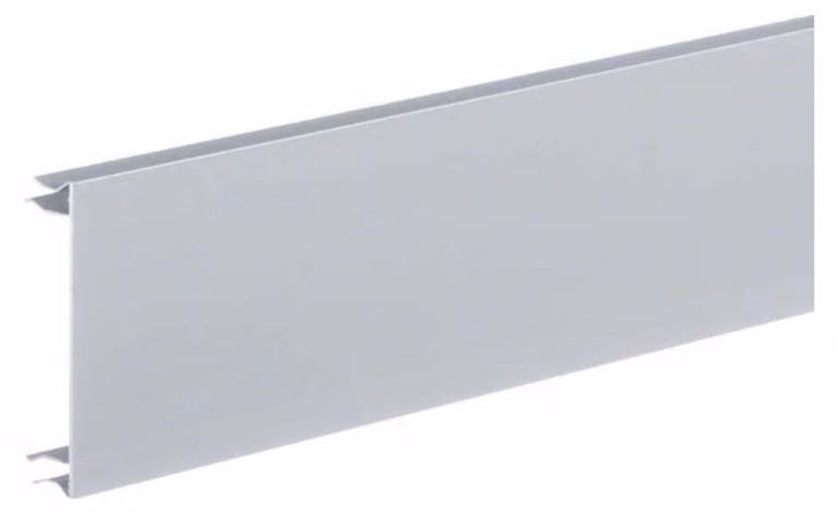 2 metri Tubo per parapetto OT in alluminio anodizzato naturale - Coperchio per collegamento cavi 80 mm BRA 0802 ELN