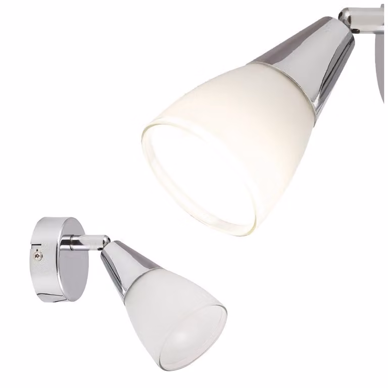 Rabalux 6767 Faretto da soffitto 1 punto luce Nicolette, E14, bianco-argento, stile moderno, 14 cm