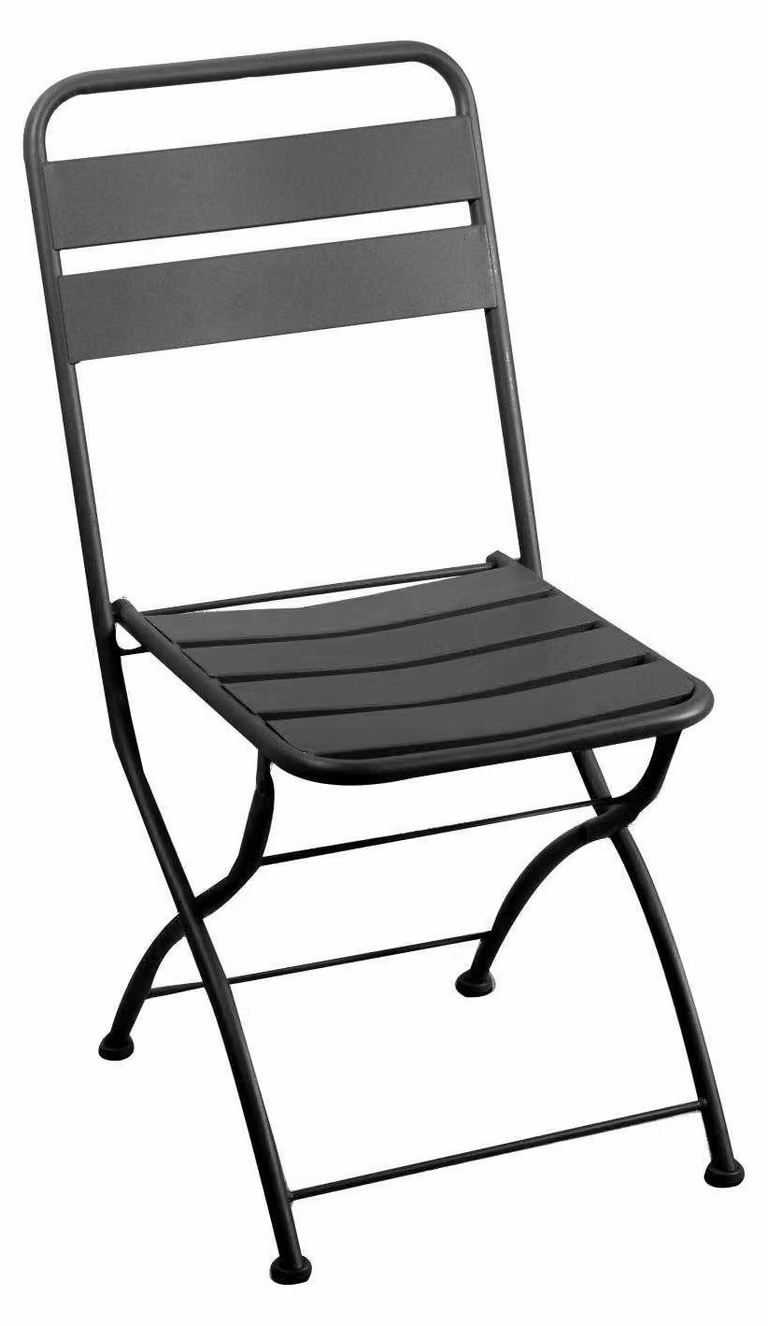 Sedia Pieghevole 44x53xh86 cm in Metallo Rovigo Antracite