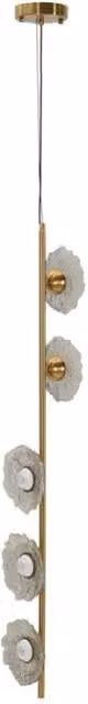 Lampadelle Ario Emily Verticale Vetro Grigio cm 15x16x110