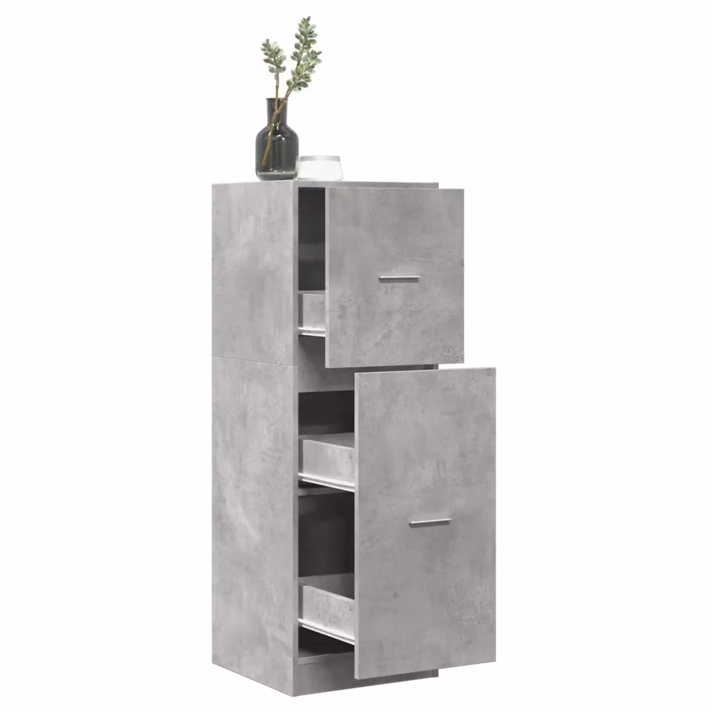 Armadietto da farmacia a parete vidaXL Grigio, L 40 cm, P 41 cm, H 118 cm