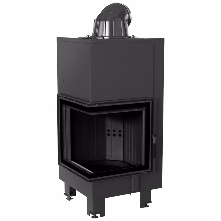 Inserto camino in acciaio KRATKI MBN sinistro 8 kW Ø 200 rivestimento nero