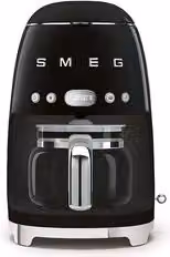 Macchina da caffè americano Smeg 50 Style Black DCF02BLEU con caraffa in vetro, 1050W – 2