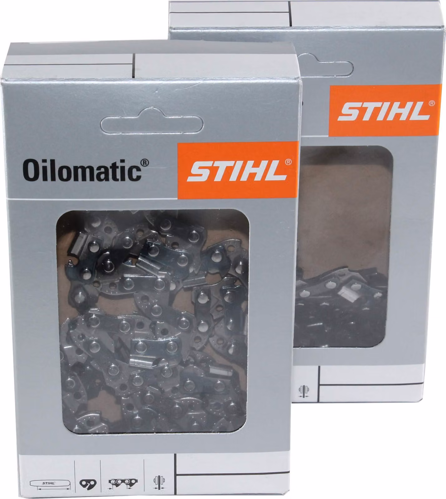2 catene per motosega STIHL 3/8P-44E-1,3, modello Micro3, per motosega Stihl MS200T, lama da 30 cm, codice prodotto: 3636 000 044