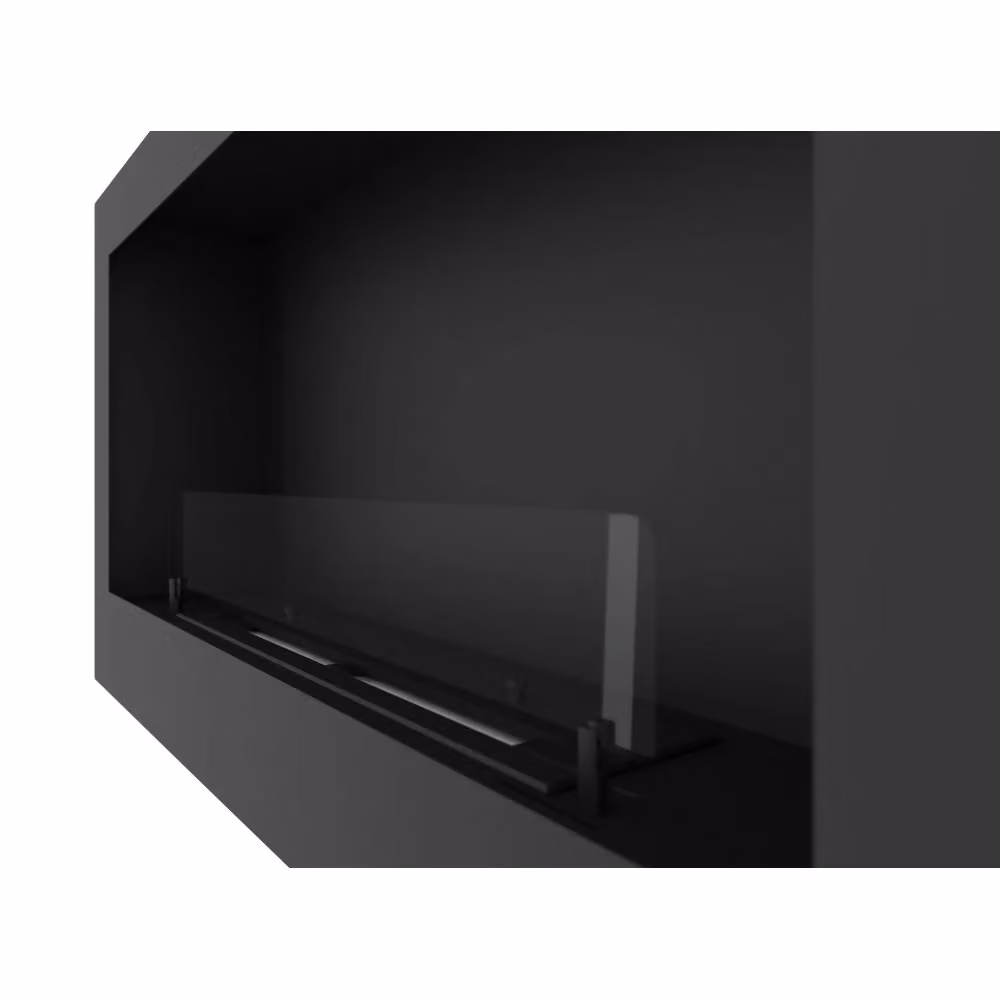 Caminetto a bioetanolo da incasso Infire INSIDE 900 in acciaio nero con vetro – 2