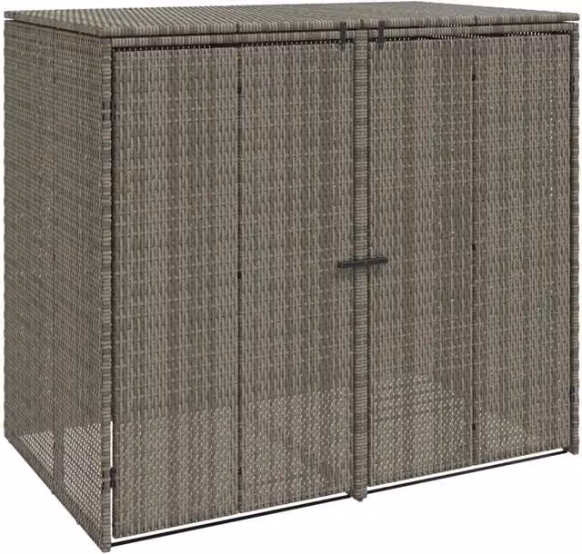 Cassa per Spazzatura 2 pz Grigio 130 x 80 x 115 cm Polietilene CFW3320044