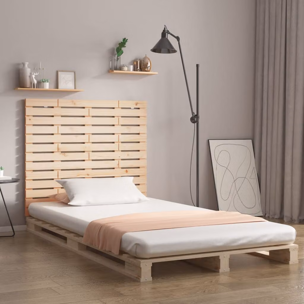Testiera da parete vidaXL in legno massello di pino, L 146 cm x H 91,5 cm x P 3 cm