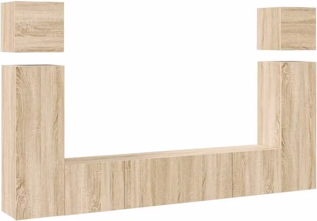 Set di Mobili Porta TV 8 pz | Armadietto TV | Mobile Porta TV Rovere Sonoma in Legno Multistrato