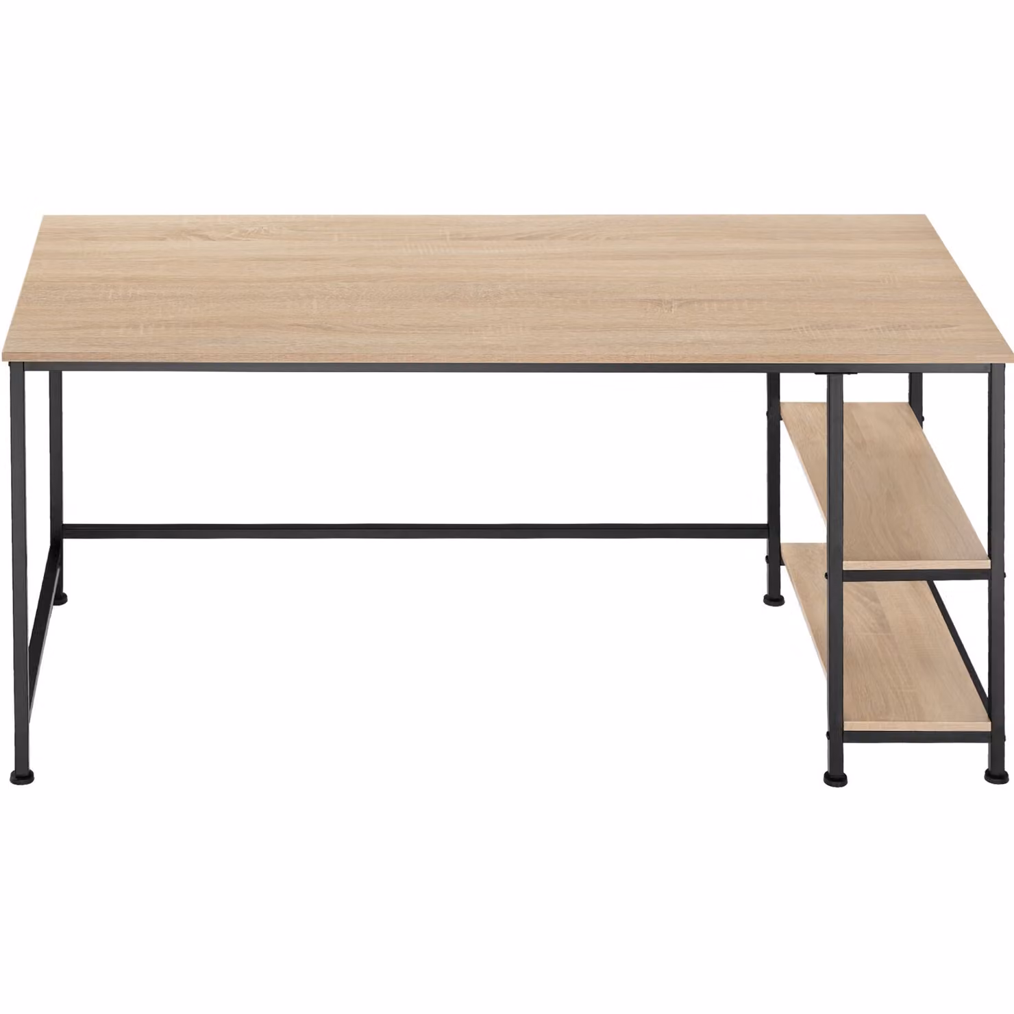 Scrivania da computer TecTake in stile industriale, colore marrone rovere, L 120 x P 60 x H 75,5 cm – 3