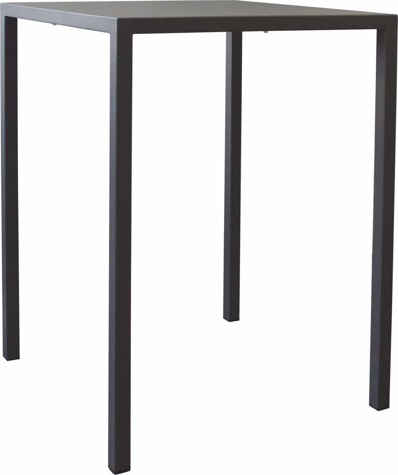 Milani Home - tavolo alto da giardino 80 x 80 cm, metallo antracite, autolivellante