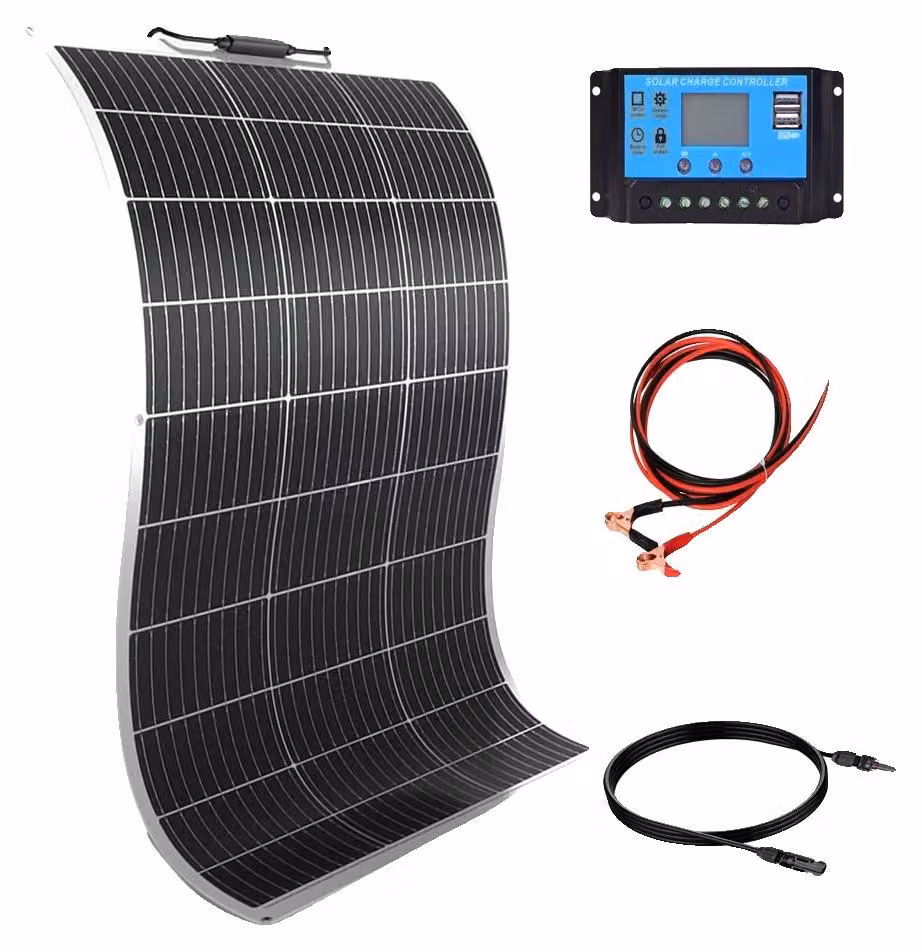 Kit di avvio per pannelli solari, monocristallino ad alta potenza da 100 W, set completo, kit 12 V 100 W