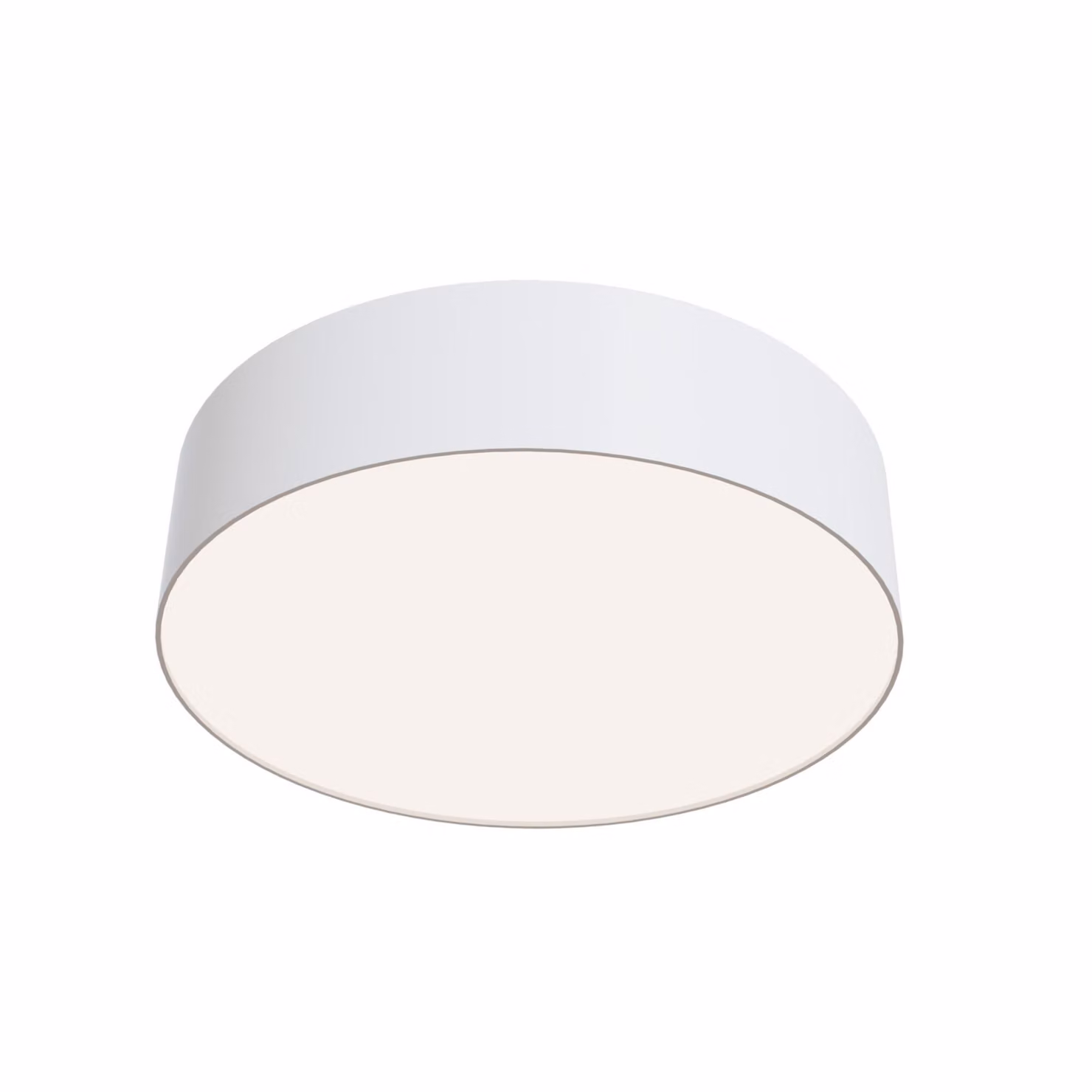 Plafoniera LED, metallo, bianca, rotonda, bianco caldo