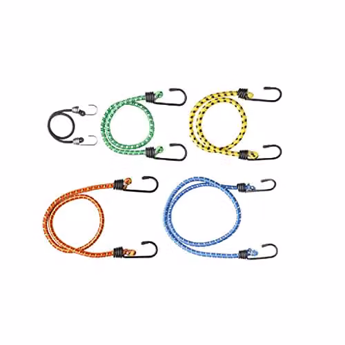 Cavo elastico assortito Diam. 8 da 250 a 750 mm. con ganci 10 pz.