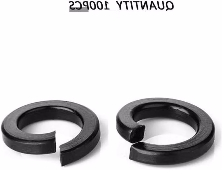 Set di 100 piastre filettate nere - M3/M4/M5/M6/M8/M10, anelli Acciaio al carbonio zincato per fissaggio e montaggio