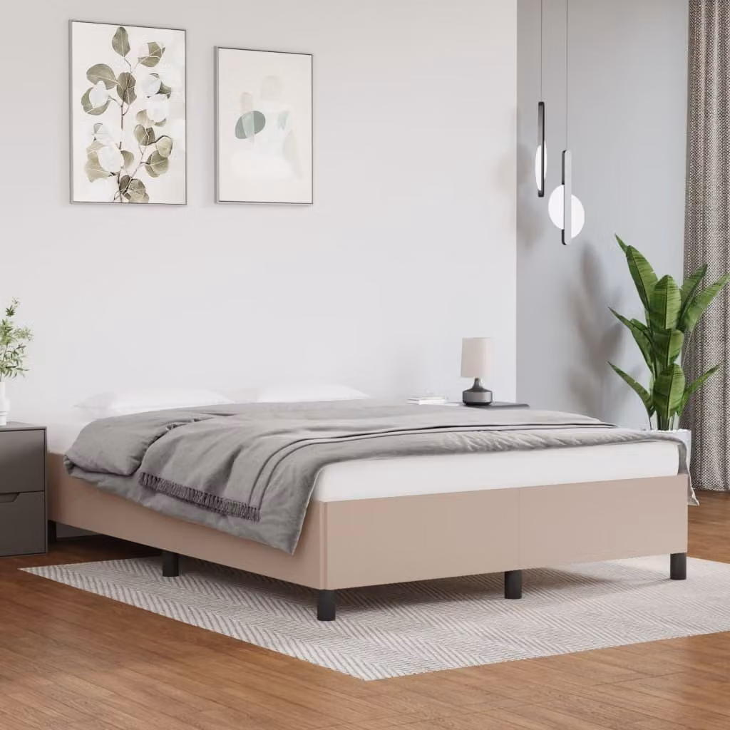 The Living Store rete Cappuccino marrone 140x190 cm in Pelle finta