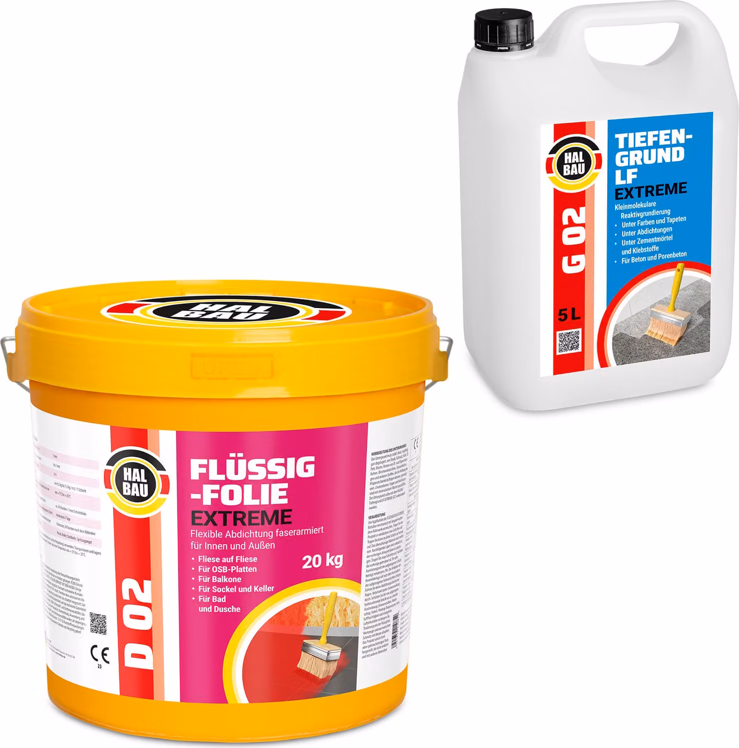 Membrana liquida 20 kg, sigillante, kit sigillante, fondo per esterni/interni, adatto per balconi e bagni, primer 5L, modello H204