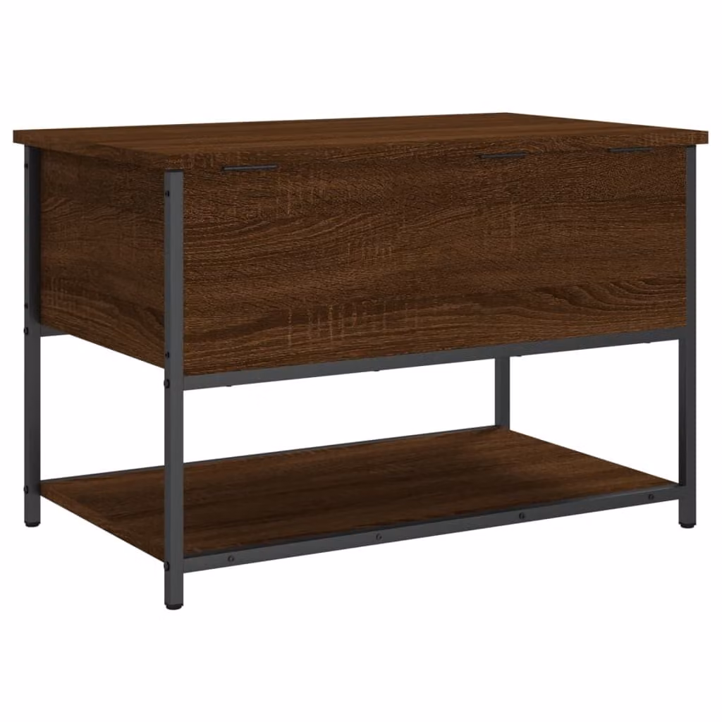 Panca Portaoggetti Rovere Marrone 70x42,5x47 Legno Multistrato