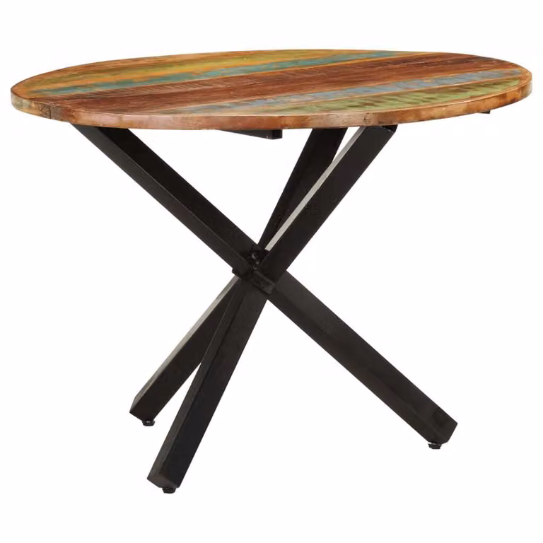 Maison Exclusive - Tavolo da pranzo rotondo 100x100x75 cm in legno massello di recupero