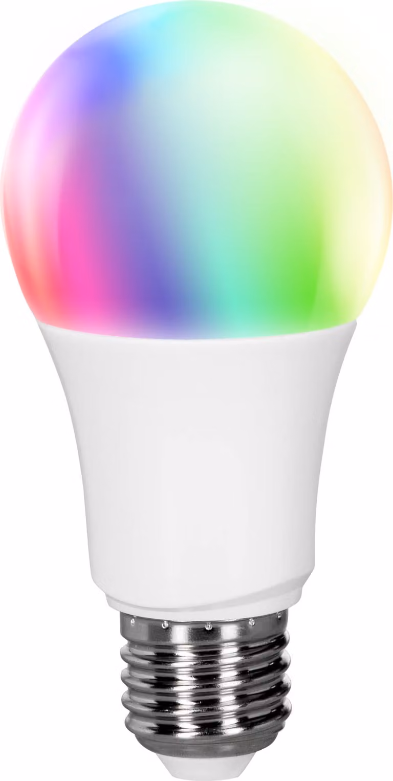 MUELLER-LICHT tinta LED Birnenform, 9,5W, E27, bianco+colore