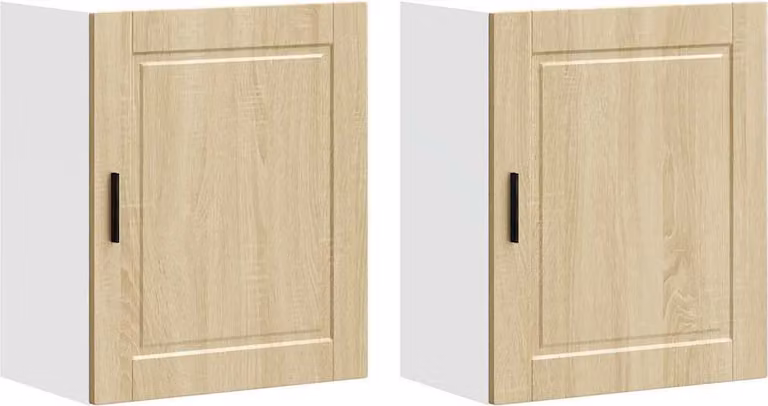 Pensili da Cucina 2 pz Porto Rovere Sonoma in Legno Multistrato