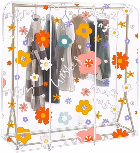 Copriletto 120x50x150 cm, PEVA, impermeabile, trasparente, fodera protettiva