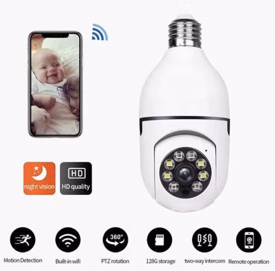 Telecamera IP wireless a 360 gradi con risoluzione 1080p
