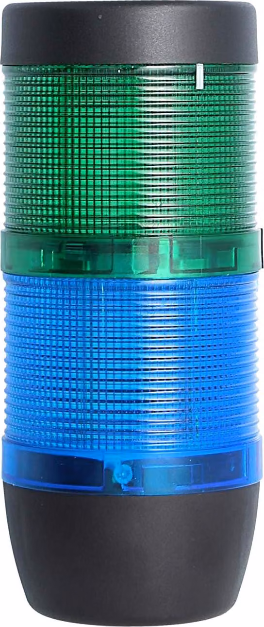 Colonna segnaletica STEX24 blu-verde, 70 mm, 24 V CA/CC, luce lampeggiante a LED SS70-OB2/24 113 Dimensioni Lunghezza 161,0 mm, diametro 70,0 mm - 1