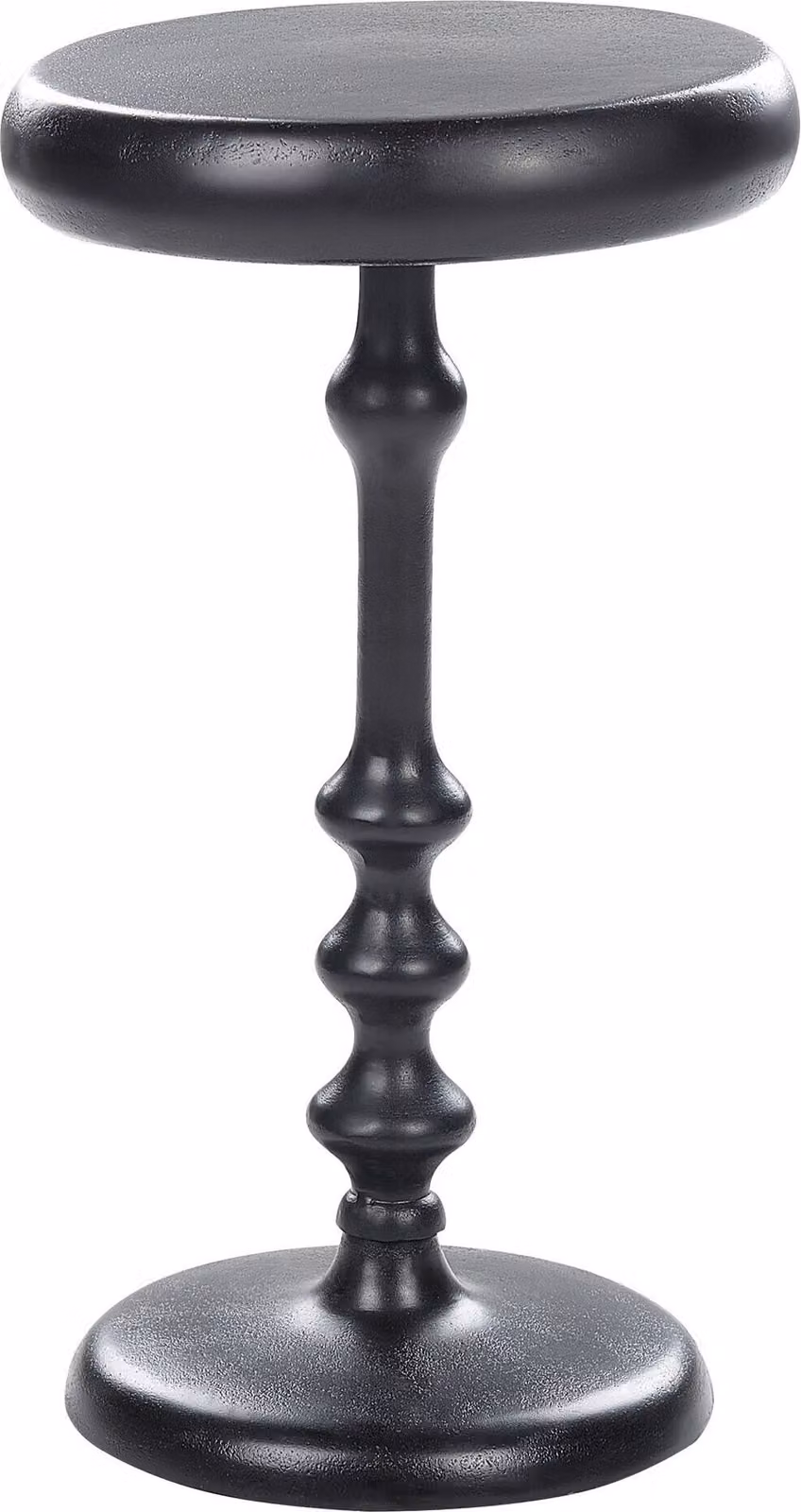 BELIANI Tavolo pieghevole in metallo nero 30 x 30 cm tavolino rotondo di forma geometrica soggiorno