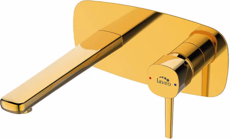 Miscelatore da incasso per lavabo con presa Klik Klak Oro Pola Laveo