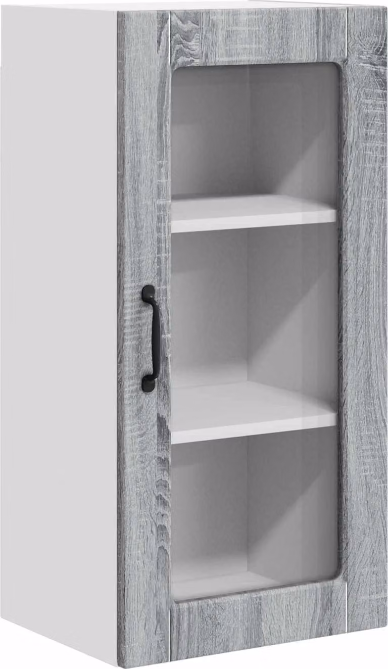 Mobile in vetro da parete LUCCA Grigio Sonoma 40 x 31 x 80 cm