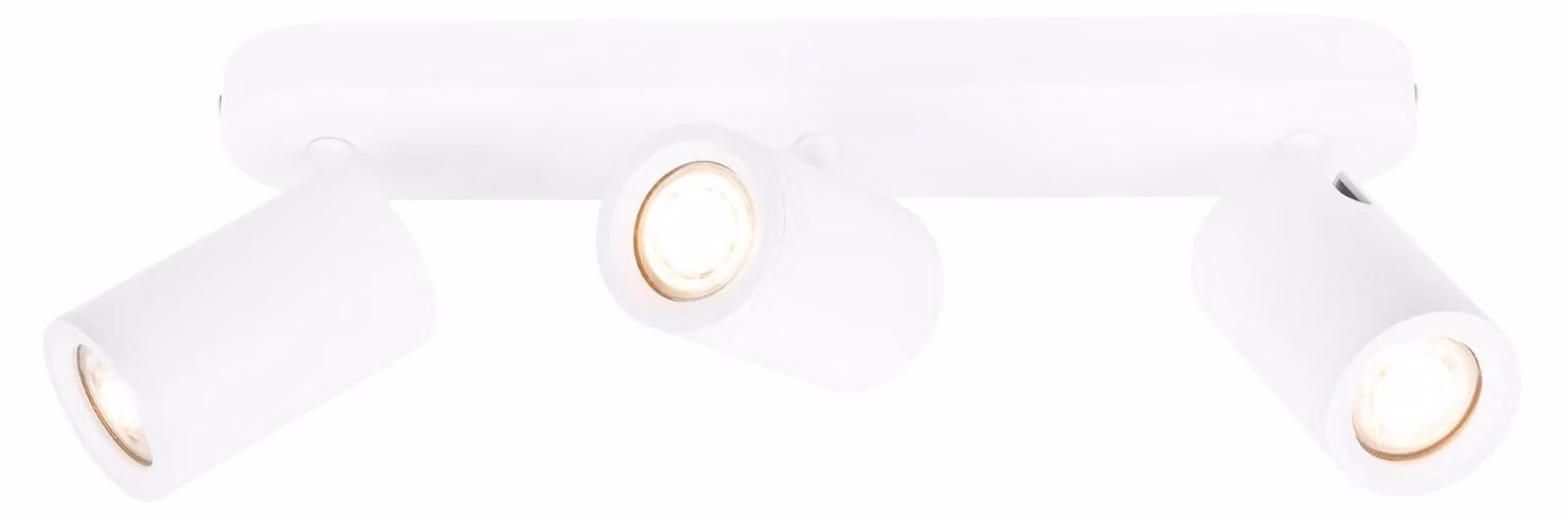 Ledvion, plafoniera LED bianca, rettangolare, 3 luci, attacco GU10, 3W, luce bianca fredda