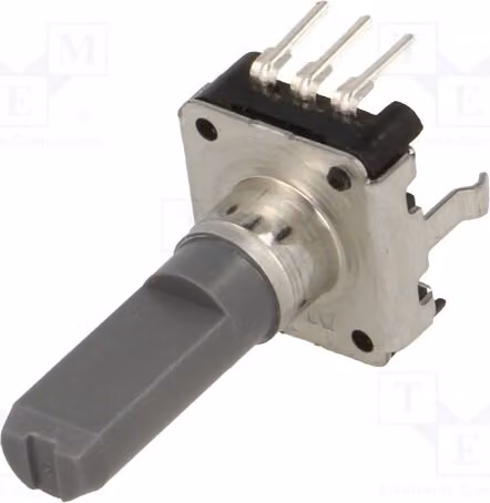 1 encoder: incrementale, montaggio a foro passante, 12 impulsi per rotazione, 5 VDC, posizione: 12, 5 mA, modello EC12E1220405