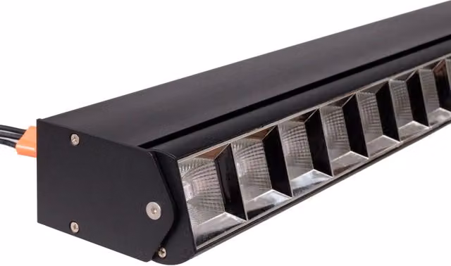 Plafoniera lineare LED Maxlight nera moderna da 30W