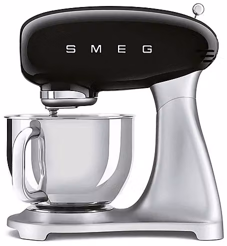 Impastatrice Smeg SMF04BLEU da 800 W con ciotola in acciaio inox da 4,8 l, Nero