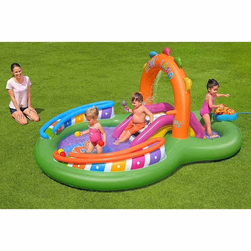 Trade Shop Traesio Play Center Canta E Splash Multicolore con Piscinetta e Ball Pit in PVC L: 295 cm, P: 190 cm, H: 137 cm – 2