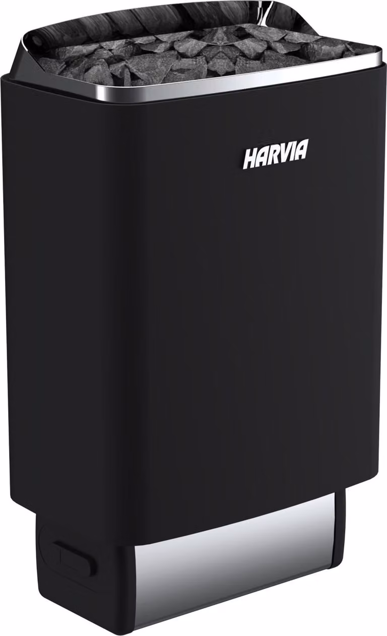 Stufe per sauna Harvia Top Steel Black 4,5 kW | richiede un sistema di controllo separato | HME450400BX