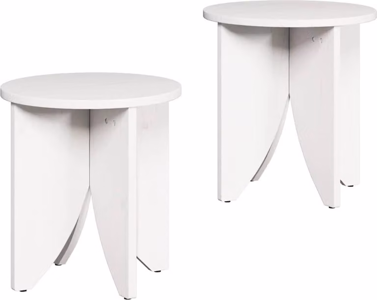 Tavolino da salotto 2 pcs Bianco