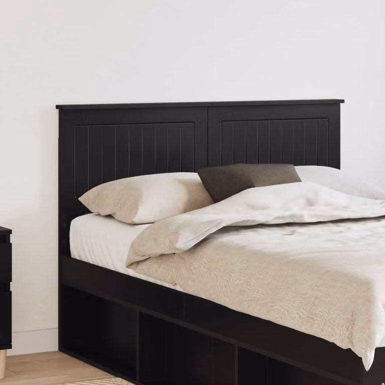 Testiera per letto moderna vidaXL in legno ingegnerizzato nero