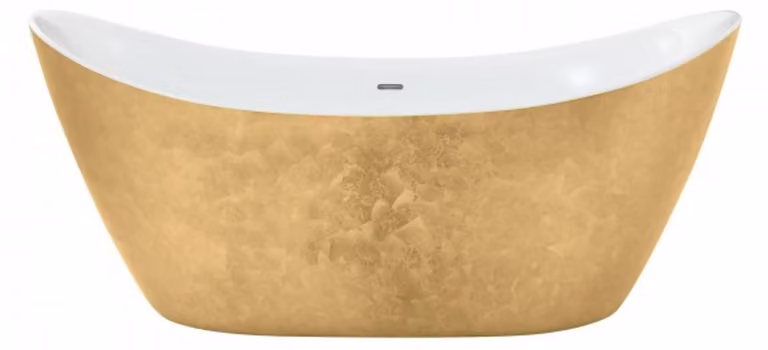 Casa Padrino Vasca da bagno freestanding Art Déco oro modello He-Hyl 173 x 73 x 75 cm, vasca da bagno antica retrò in stile art nouveau